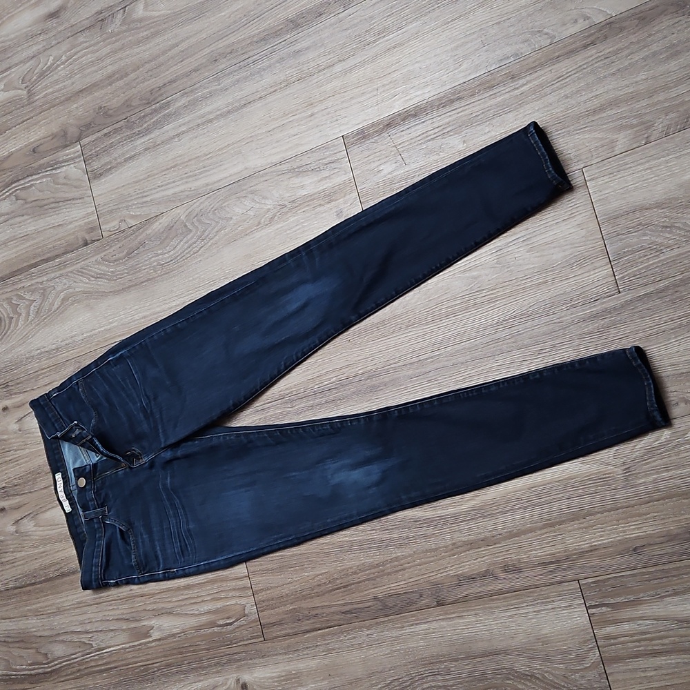 J Brand Maria Denim Skinny Straight Leg Stretch Distressed Blue Jeans Women's